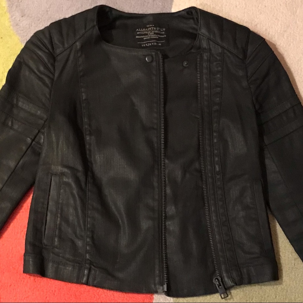 All Saints Co Lt Women’s leather jacket |size 4| spitalfields jacks place|turkey